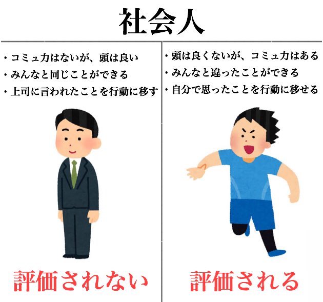 学生と社会人でコミュ力の評価基準が変わる日本社会