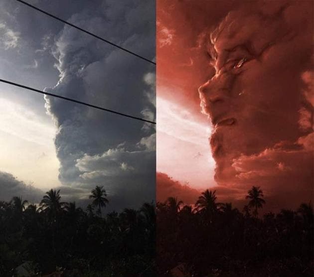神秘的で奇跡を感じる写真・画像まとめ：「誰かが泣いているように」見えるフィリピンの火山噴火の煙