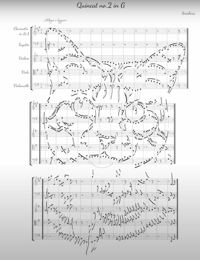 作曲家のノーム＝オックスマンの楽譜で動物を描くが 「ちゃんと聞ける美しい曲になっている」のが凄い！