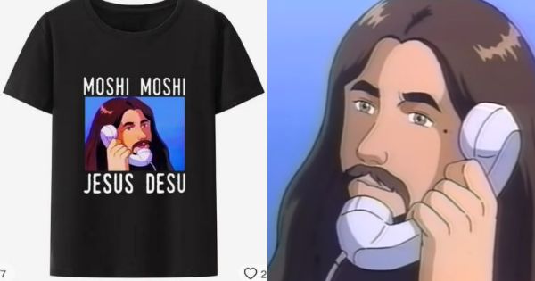 通販サイトさん、イエス・キリストと思いきや麻原彰晃をプリントしたTシャツを販売してしまうｗｗｗ【もしもしイエスですかTシャツ】