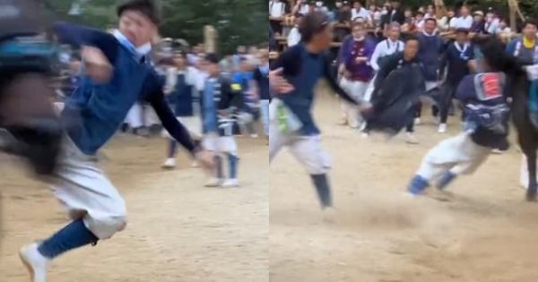愛知県高浜市春日神社の「高浜おまんと祭り」が馬に飛び蹴りしたり、叩いたりと「動物虐待では？」と批判殺到！【動画有】
