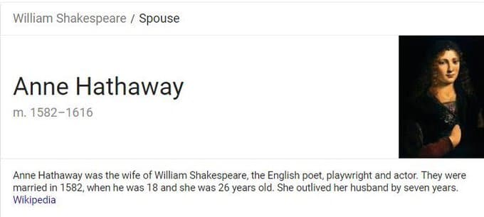 アン・ハサウェイの夫がシェイクスピアにそっくりで、シェイクスピアの奥さんの名前がアン・ハサウェイで、生まれ変わってまた夫婦になったって話がロマンチック過ぎる！