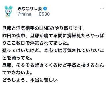 サレ妻さん、夫が寝てる間にLINEの履歴を見たら浮気されてたことが判明！