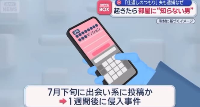 女性が起きたら部屋に”知らない男” 「仕返しのつもり」で妻の情報を出会い系サイトに書き込んだ夫も逮捕【NTR】